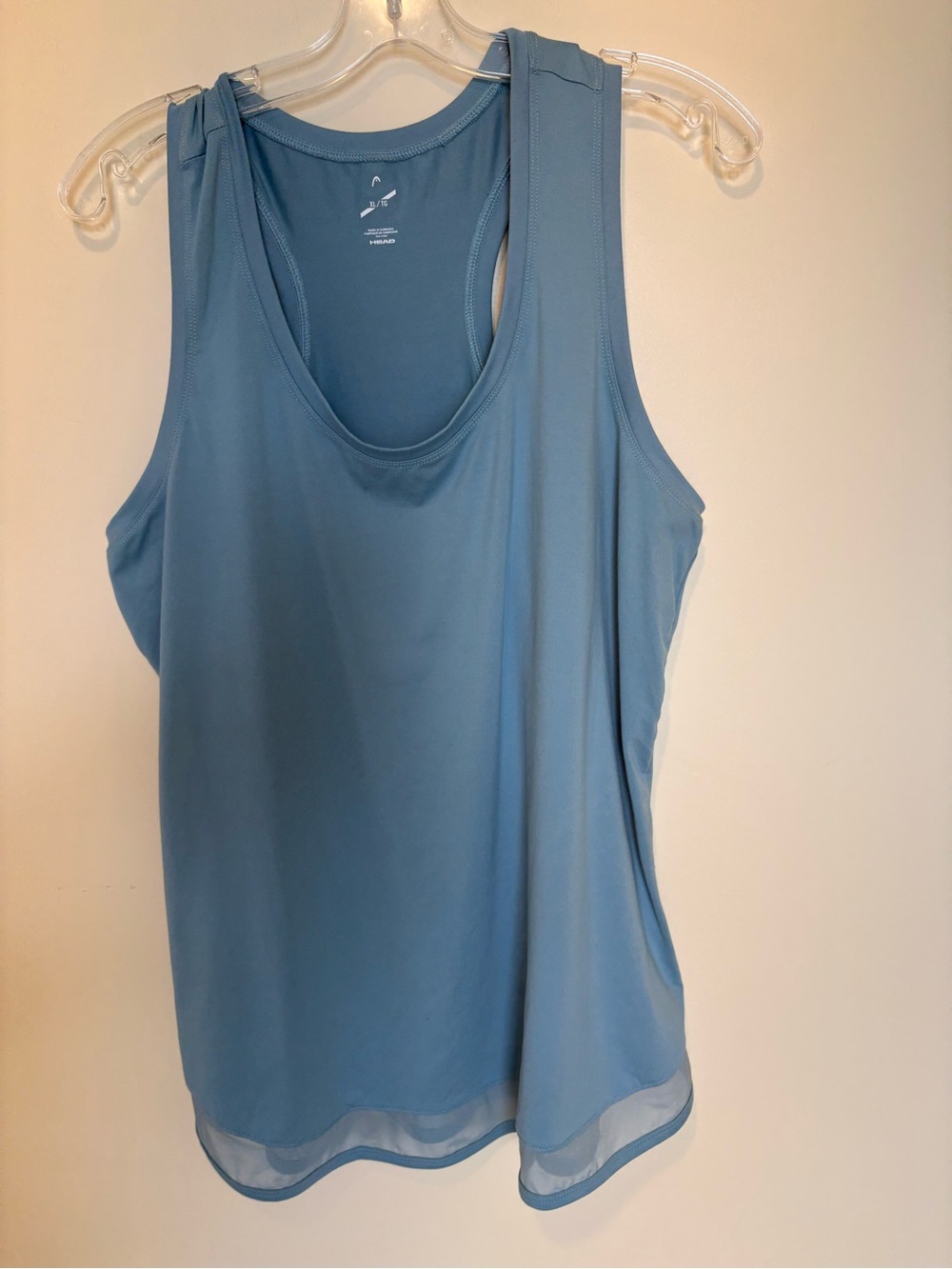 Head Light Blue Active Racerback Tank Size XL
